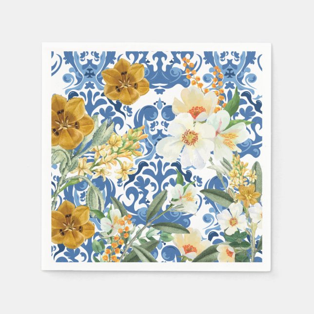Something blue Navy blue Bridal Shower Welcome  Napkins (Front)