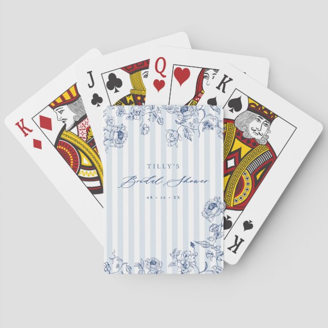 Something Blue Playing Cards Bridal Shower Game (Back)