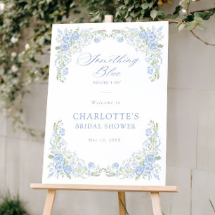 Something Blue Preppy Floral Bridal Shower Welcome Foam Board