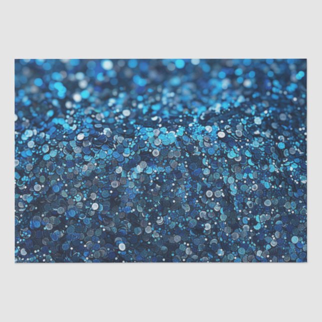 Something Blue Sequin Look Tissue Paper (Front)