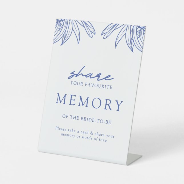 Something Blue Share A Memory Bridal Shower Sign (Front)
