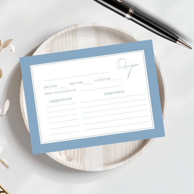 Something Blue Share the Recipe Bridal Shower Enclosure Card (Creator Uploaded)