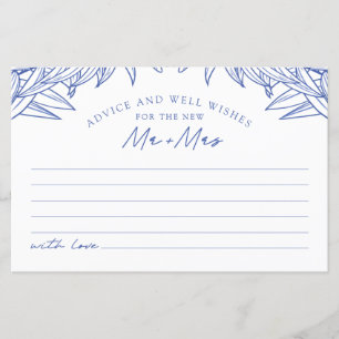 Something Blue Simple Botanical Advice & Wishes