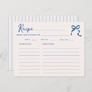 Something Blue Squiggle Frame Bow Bridal Shower Enclosure Card