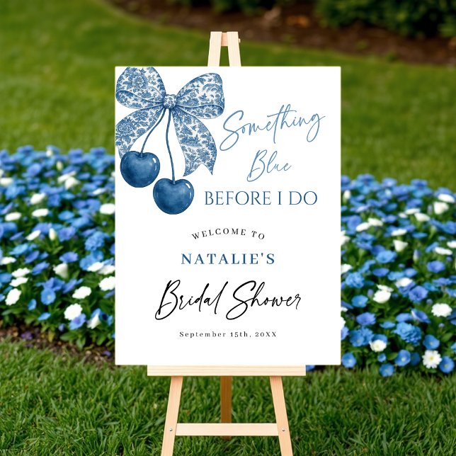 Something Blue Theme Bridal Shower Welcome Sign (Creator Uploaded)