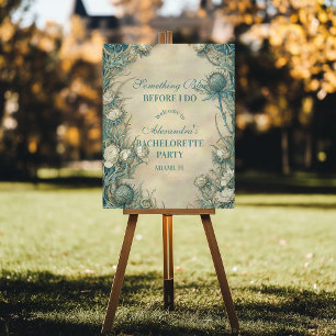 Something Blue Thistle Bachelorette Party Foam Board