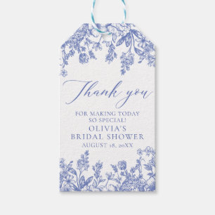 Something Blue Victorian Floral Bridal Shower Gift Tags