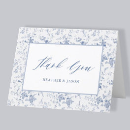 Something Blue Vintage Floral Thank You Cards