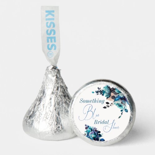 Something Blue Watercolor Bouquet Bridal Shower Hersheys Kisses