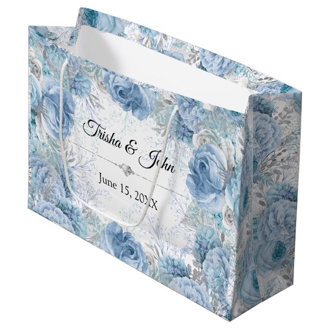 Something Blue Wedding Collection Large Gift Bag (Front Angled)
