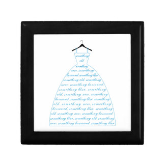 something blue, wedding dress, bridal gown jewelry box