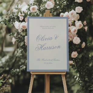 Something Blue Wedding Dusty Blue Welcome Sign