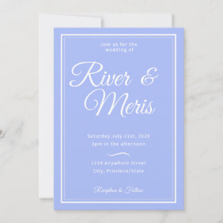 Something Blue Wedding Invitation