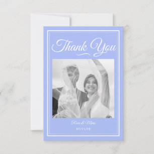Something Blue Wedding Thank You Card