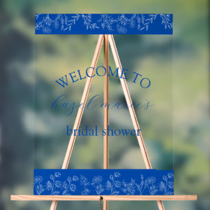 Something Blue Welcome to Bridal Shower  Acrylic Sign