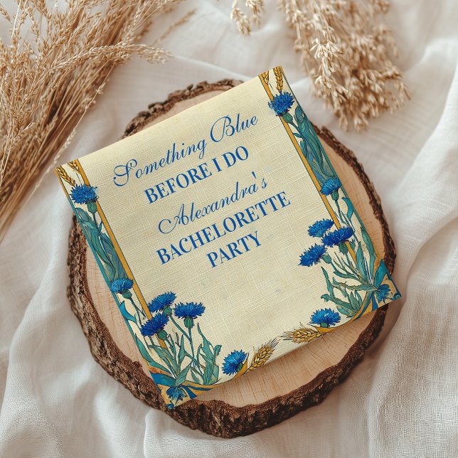 Something Blue Wildflower Bachelorette Party Napkins (Creator Uploaded)