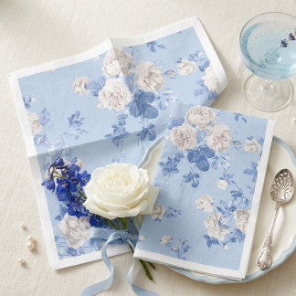 Something Blue Wildflower Bouquet Bridal Shower  Napkins