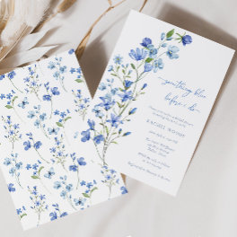 Something Blue Wildflower Bridal Shower Invitation