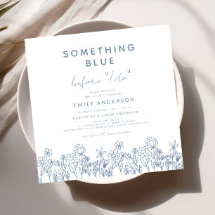 Something Blue Wildflower Bridal Shower Invitation