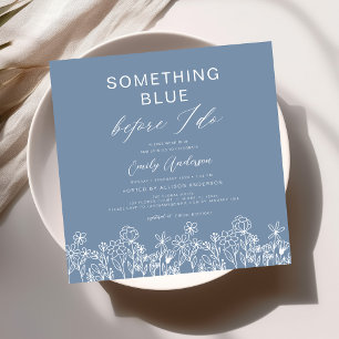 Something Blue Wildflower Bridal Shower Invitation
