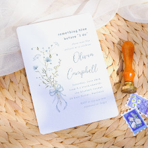 Something Blue Wildflower Bridal Shower Invitation