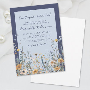 Something Blue Wildflower Bridal Shower Invitation