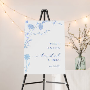 Something Blue Wildflower Bridal Shower Invitation Foam Board