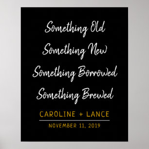 Something Borrowed, Something Brewed Bridal Shower Poster