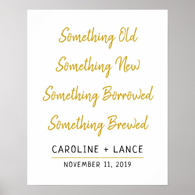 Something Borrowed, Something Brewed Bridal Shower Poster (Front)