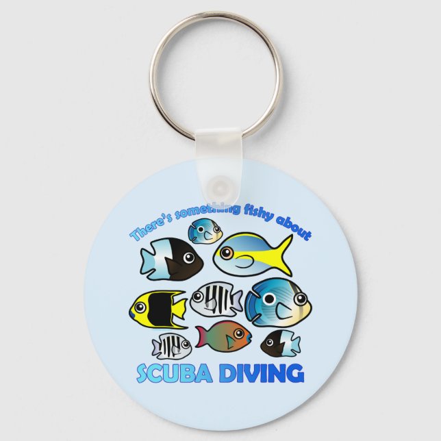 Something Fishy About Scuba Keychain (Front)