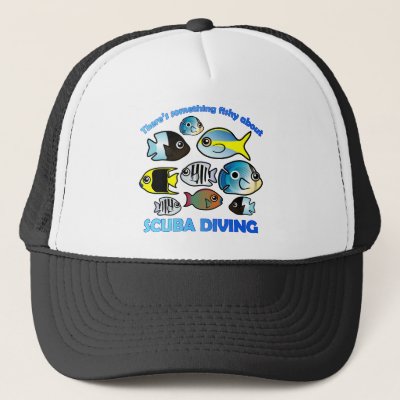 Something Fishy About Scuba Trucker Hat