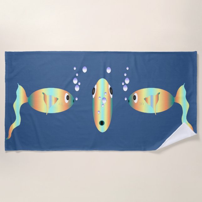 Something Fishy Beach Towel (Front)