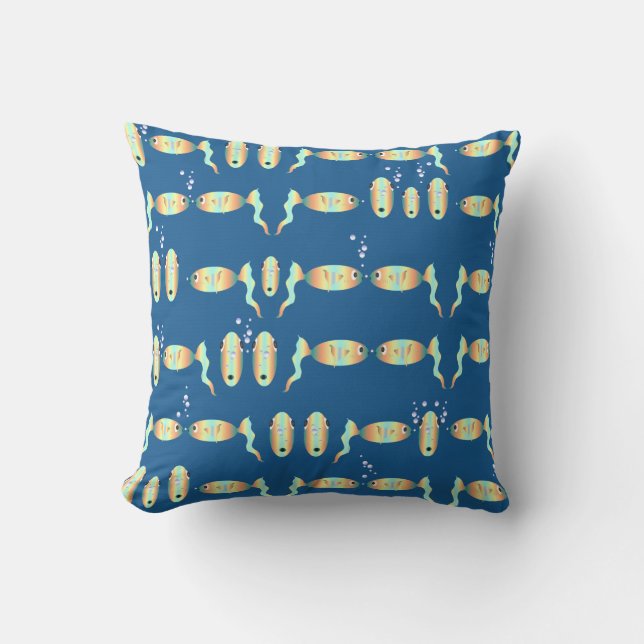 Something Fishy Throw Pillow (Front)