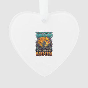 Something Haunting Moon Halloween Zombie Hand Grav Ornament