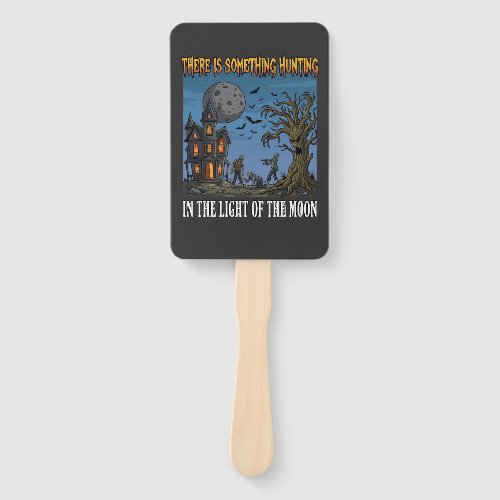 Something Hunting Light Moon Halloween Haunted Zom Hand Fan