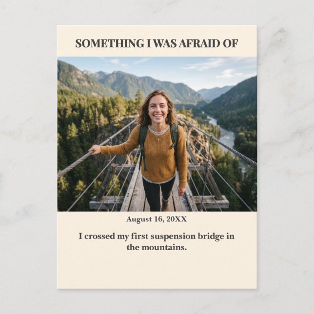 Something I was Afraid of Custom Photo Postcard (Front)