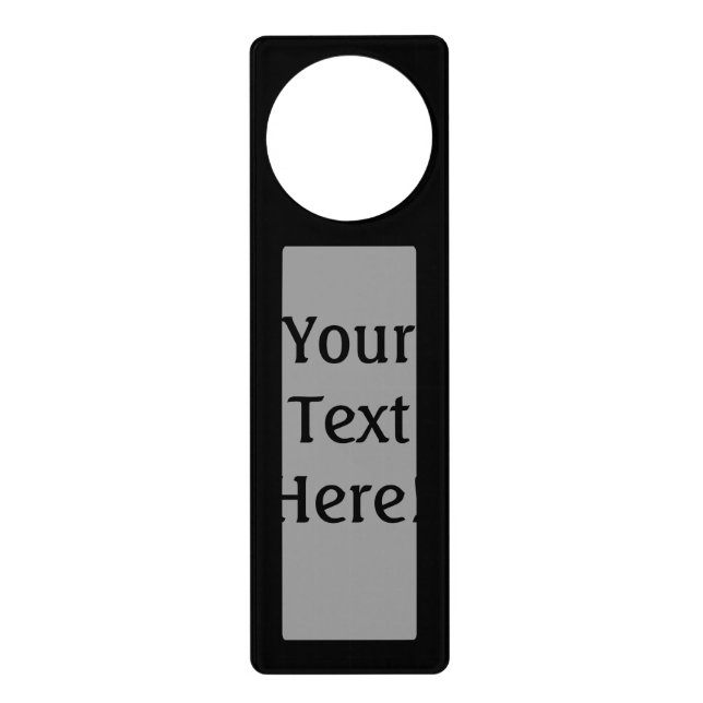 Something in Black to Customize if you want Door Hanger (Front)