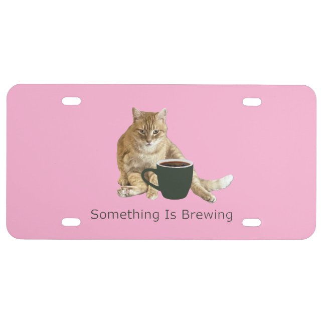Something Is Brewing License Plate (Front)