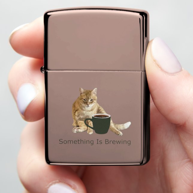 Something Is Brewing Zippo Lighter (In Hand)