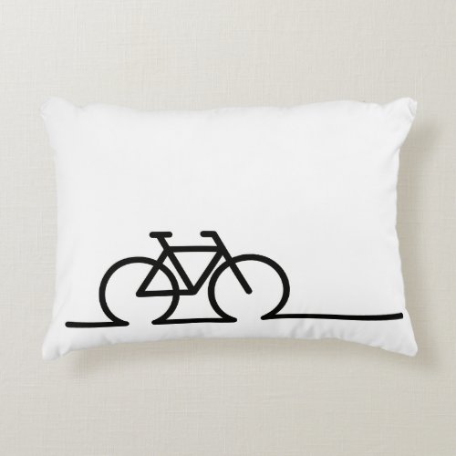 Something line drawing E_bike race and MTB bicycl Accent Pillow