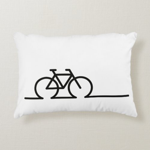 Something line drawing E_bike race and MTB bicycl Accent Pillow