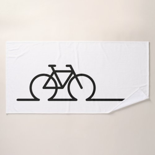 Something line drawing E_bike race and MTB bicycl Bath Towel