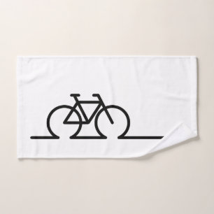 Something line drawing. E-bike race and MTB bicycl Hand Towel