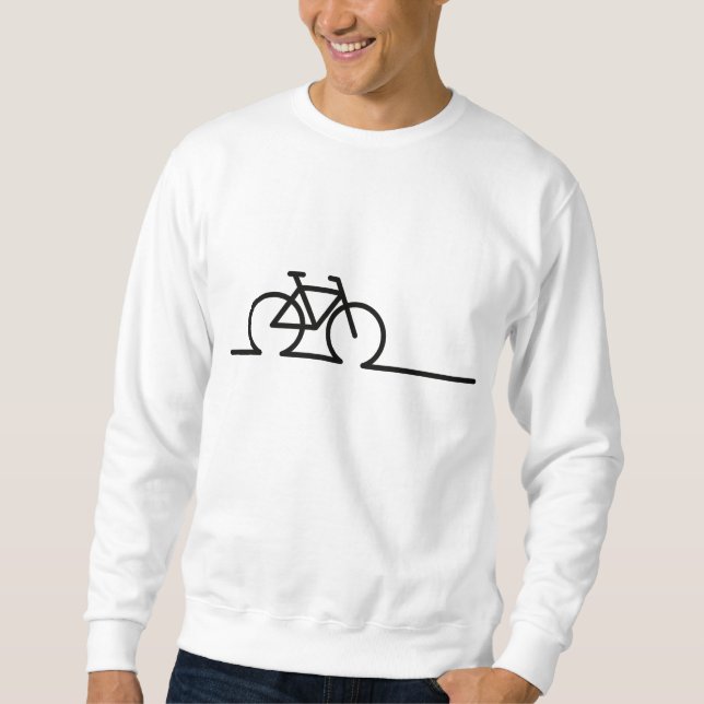 Something line drawing. E-bike race and MTB bicycl Sweatshirt (Front)