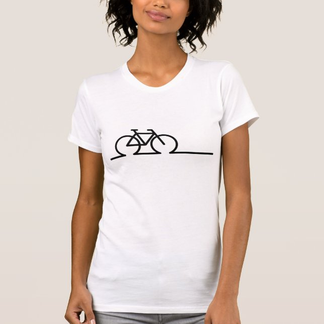 Something line drawing. E-bike race and MTB bicycl T-Shirt (Front)