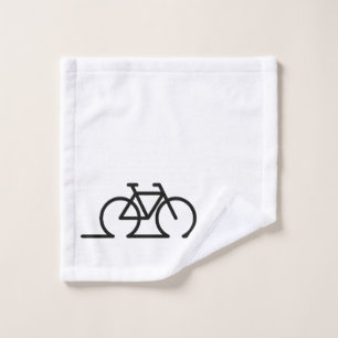 Something line drawing. E-bike race and MTB bicycl Wash Cloth