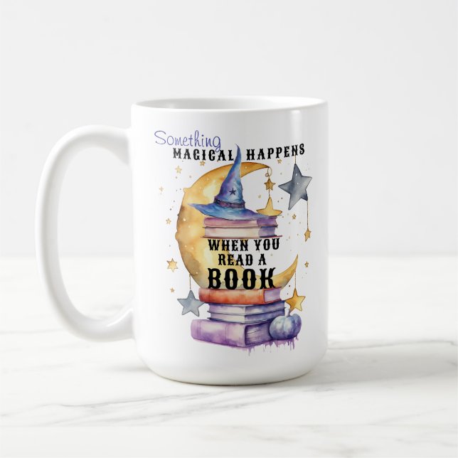 Something Magical Happens When You Read A Book  Coffee Mug (Left)