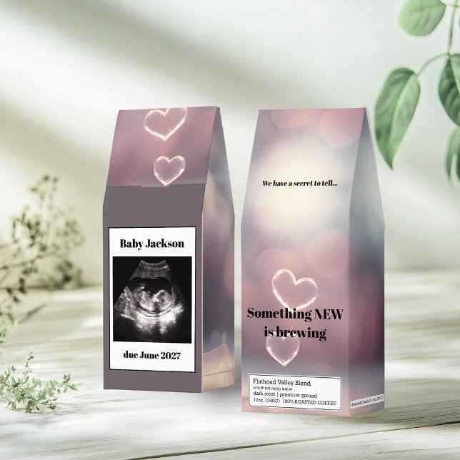 Something NEW is brewing baby announcement Roasted Coffee (Creator Uploaded)