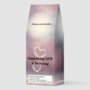 Something NEW is brewing baby announcement Roasted Coffee