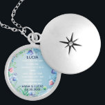 Something Old and Blue Bridesmaid colorful floral Locket Necklace<br><div class="desc">Something Old and Blue Bridesmaid Gift . You are welcome to visit my store for more beautiful products.</div>
